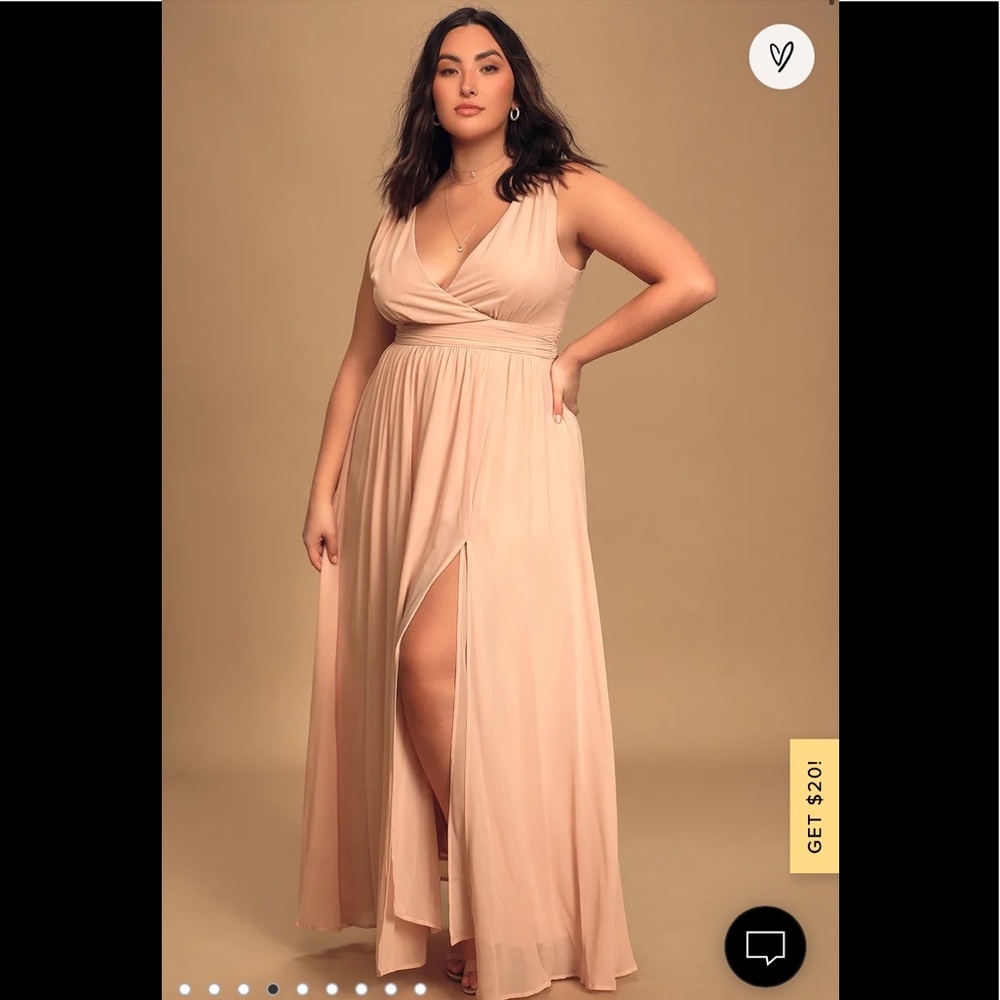 Lulu’s Bridesmaid Dress Blush Chiffon